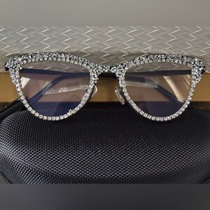 Dazzling Rhinestone Cat-Eye Glasses